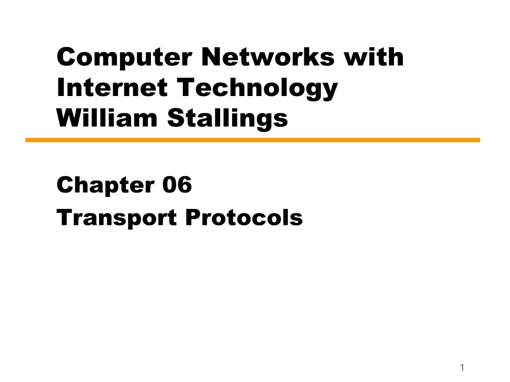 computer networks with internet technology william stallings