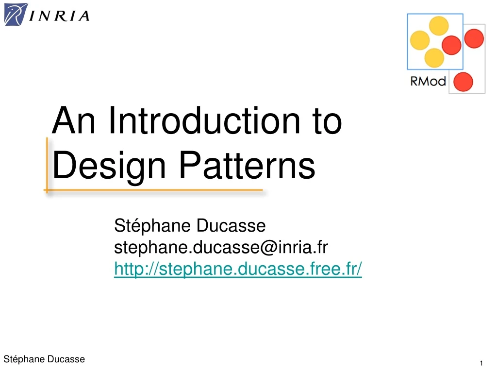 an introduction to design patterns