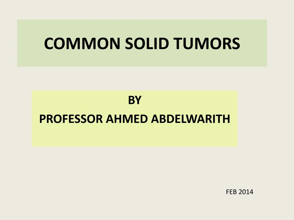 common solid tumors