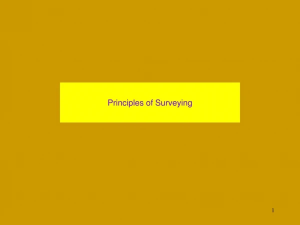Principles of Surveying