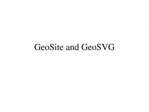 GeoSite and GeoSVG
