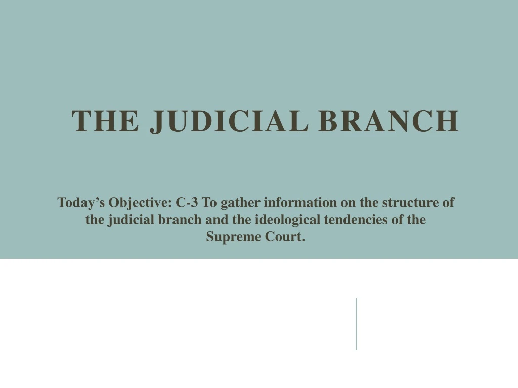 the judicial branch