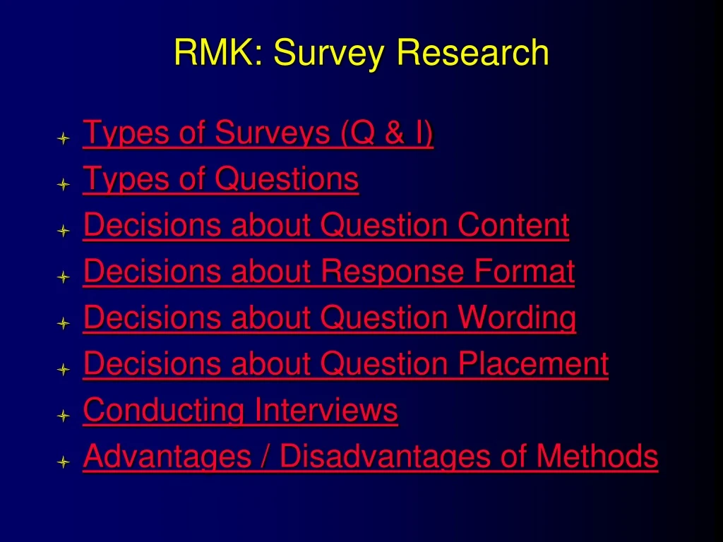 rmk survey research