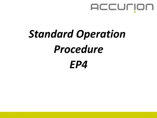 Standard Operation  Procedure EP4