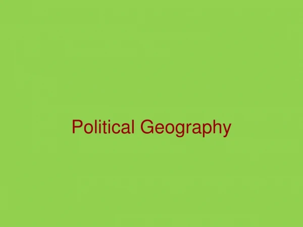 Political Geography