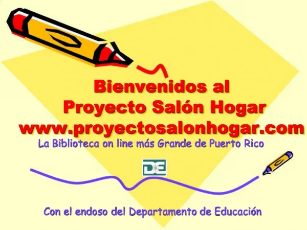 Bienvenidos al Proyecto Sal n Hogar proyectosalonhogar