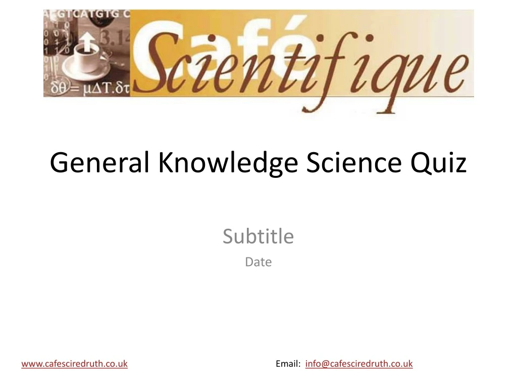general knowledge science quiz
