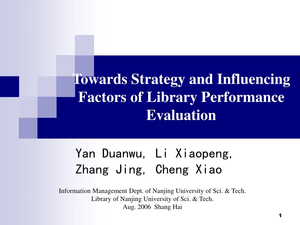 towards strategy and influencing factors