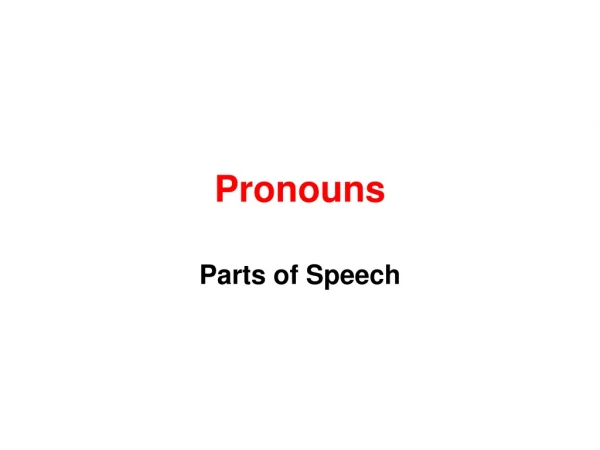 Pronouns