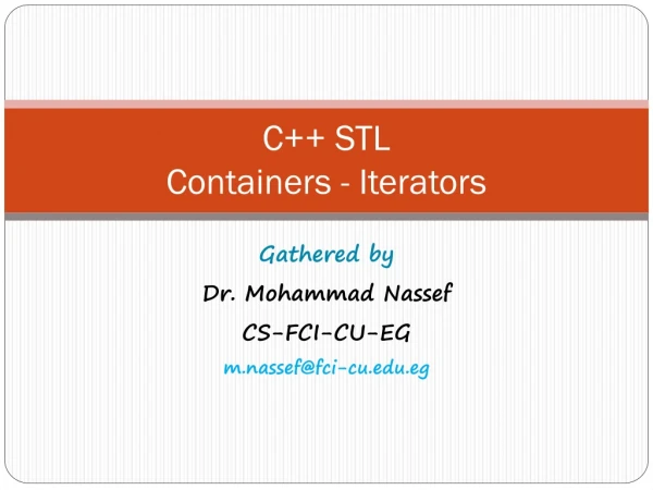 C++ STL Containers - Iterators