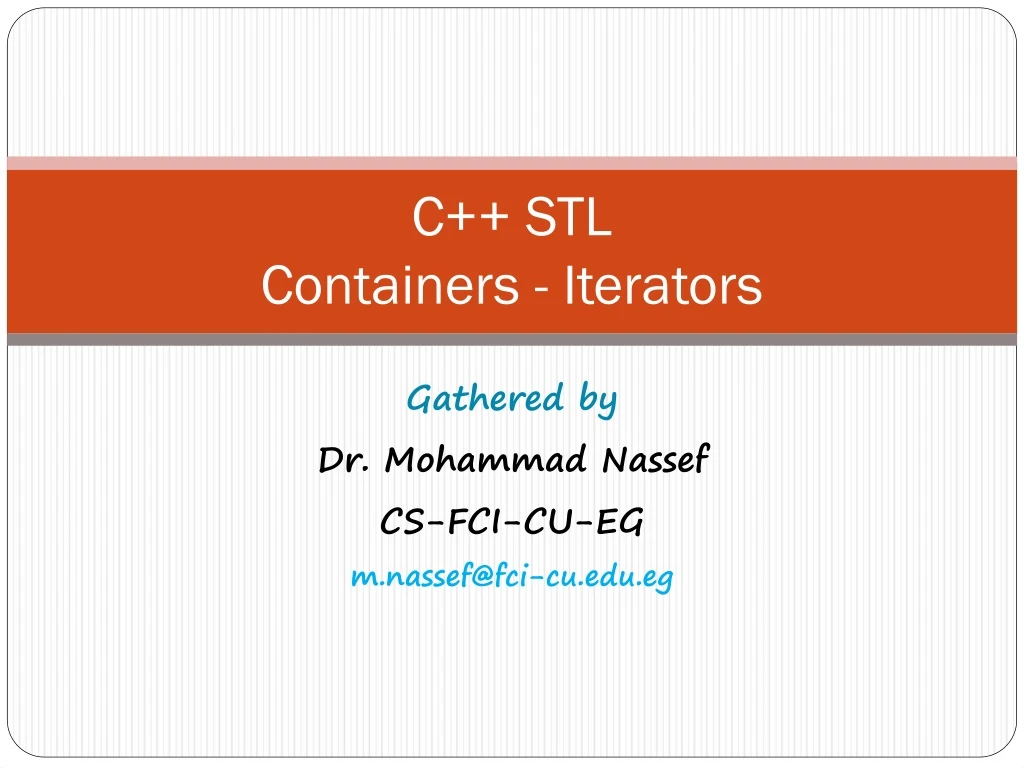 c stl containers iterators