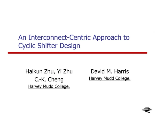 An Interconnect-Centric Approach to Cyclic Shifter Design