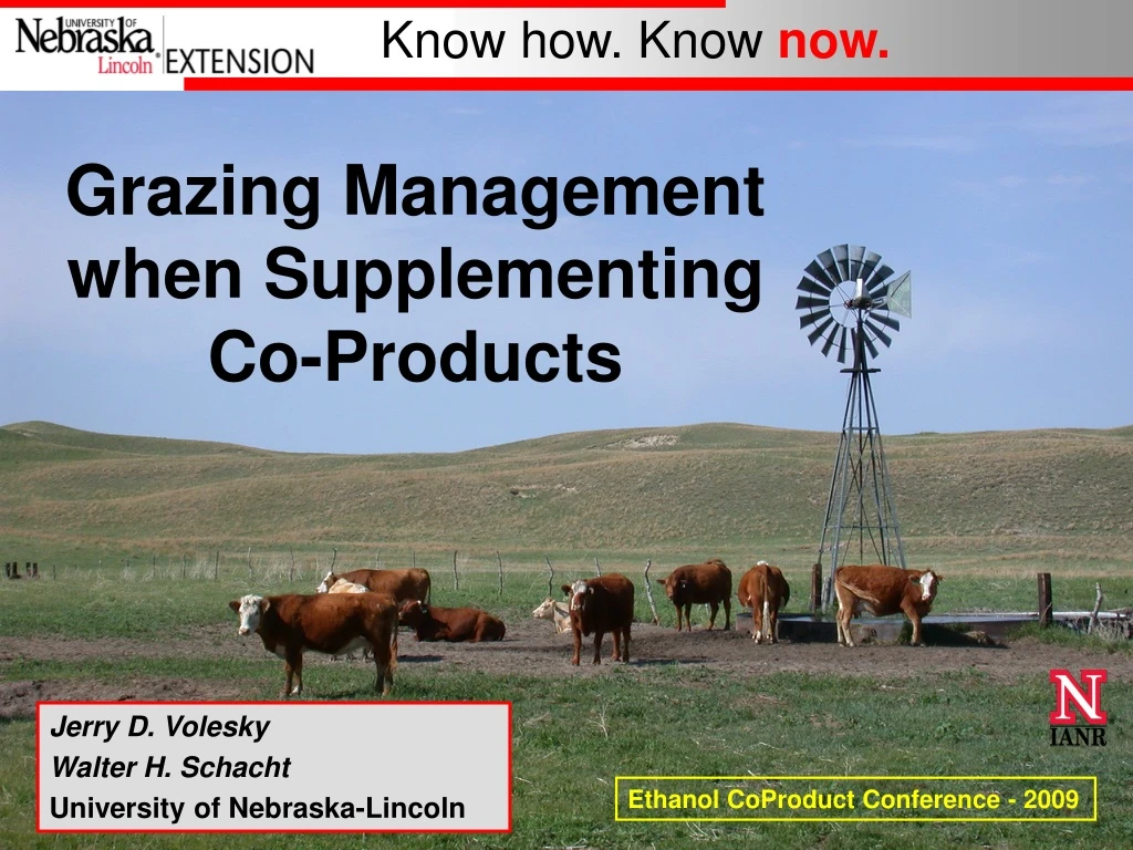 grazing management when supplementing co products