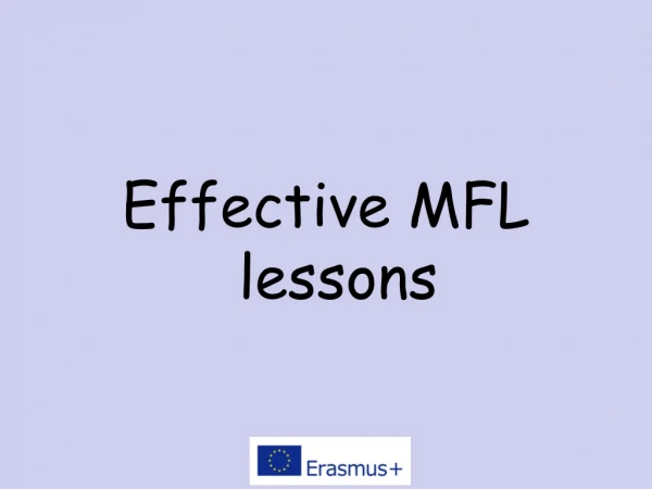 Effective MFL lessons