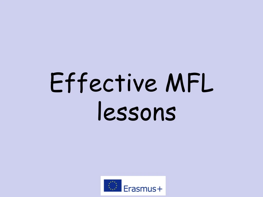 effective mfl lessons