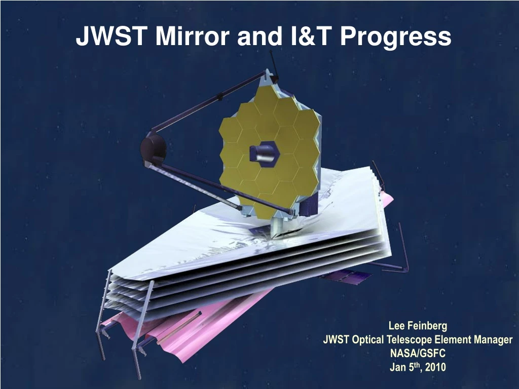 jwst mirror and i t progress