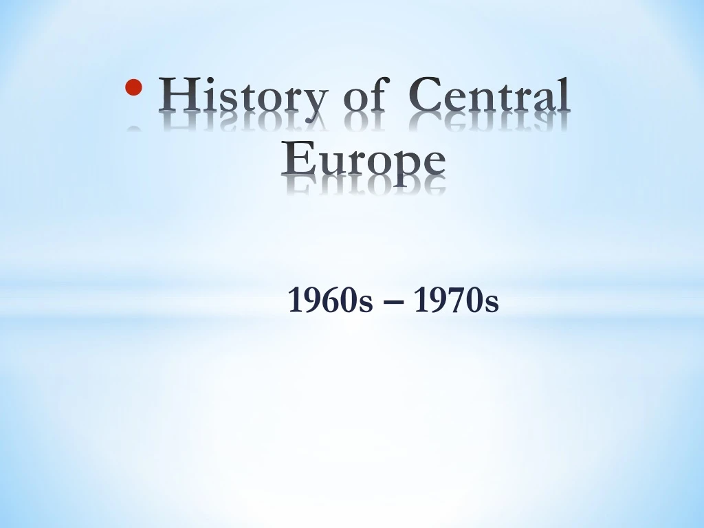 history of c entral e urope