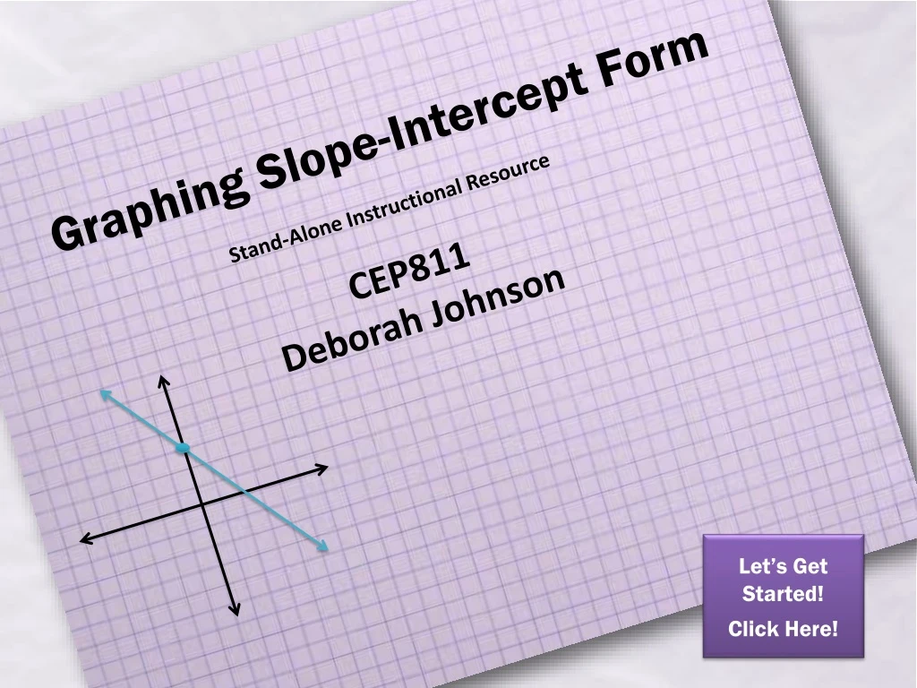 graphing slope intercept form