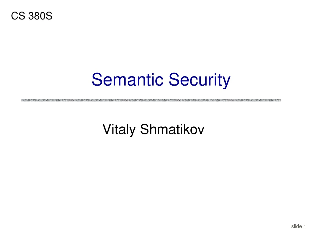 semantic security