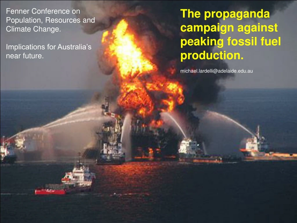the propaganda campaign against peaking fossil