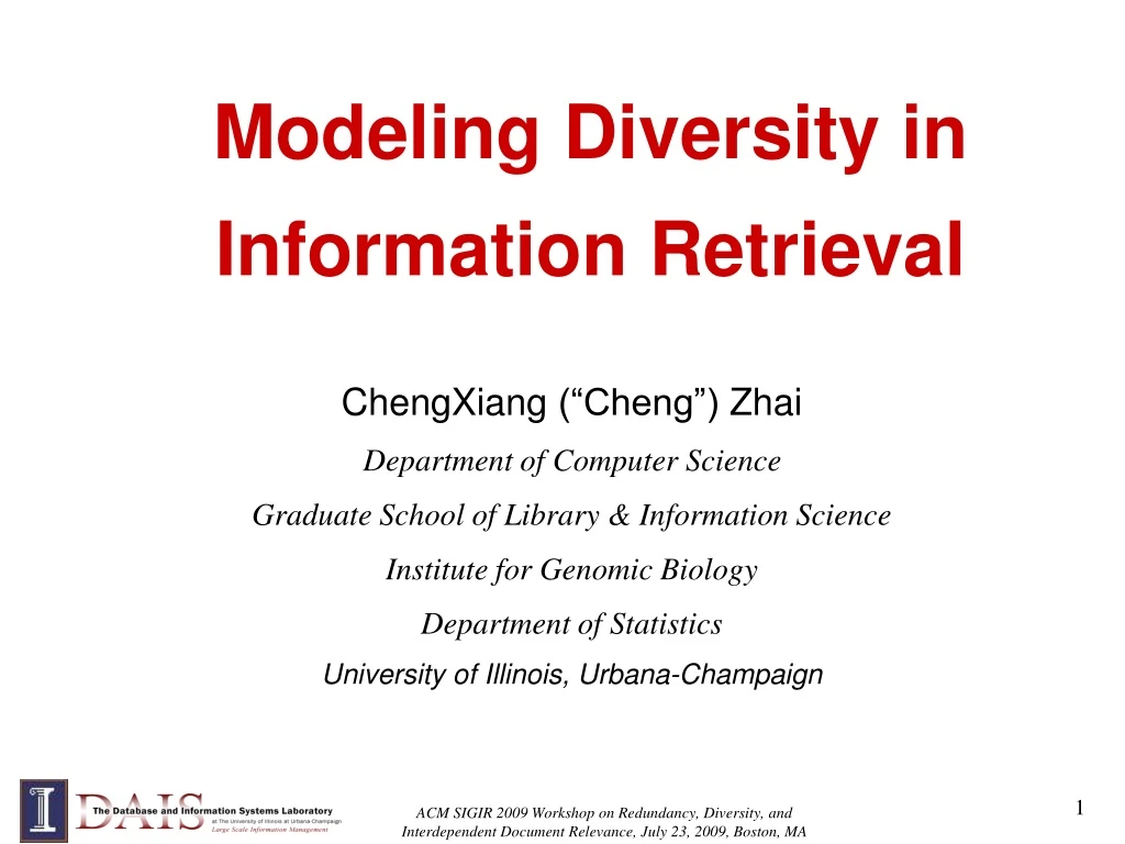 modeling diversity in information retrieval