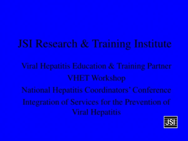JSI Research &amp; Training Institute