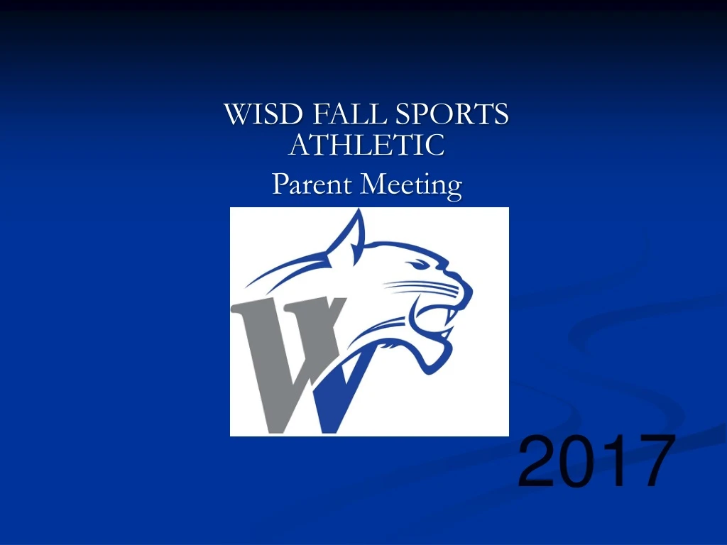 wisd fall sports athletic parent meeting