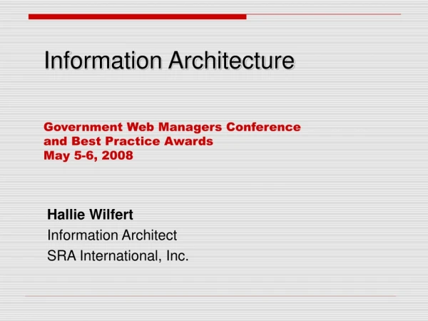 Information Architecture