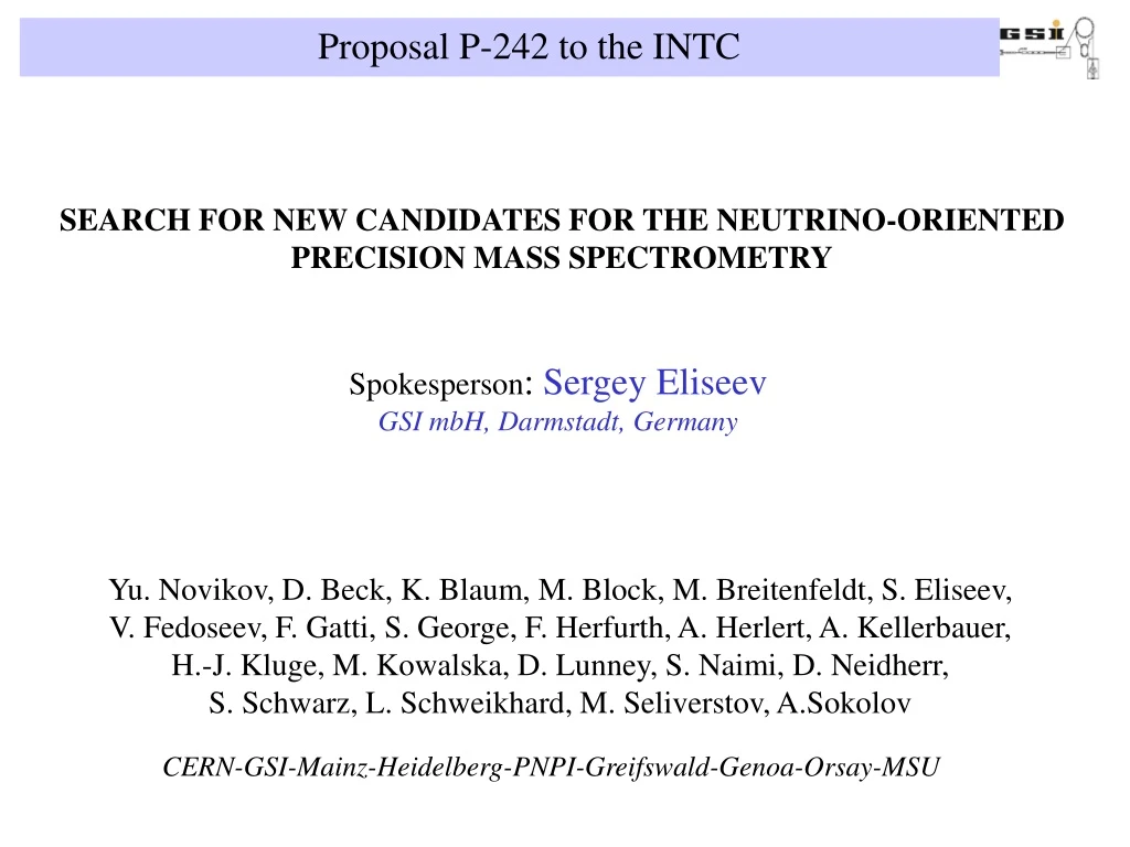 proposal p 242 to the intc