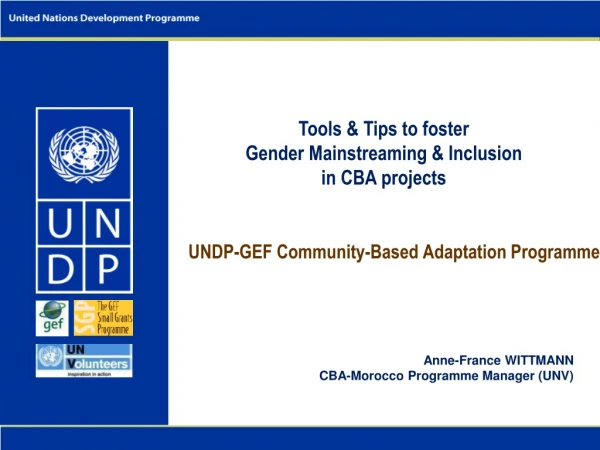 UNDP-GEF Community-Based Adaptation Programme