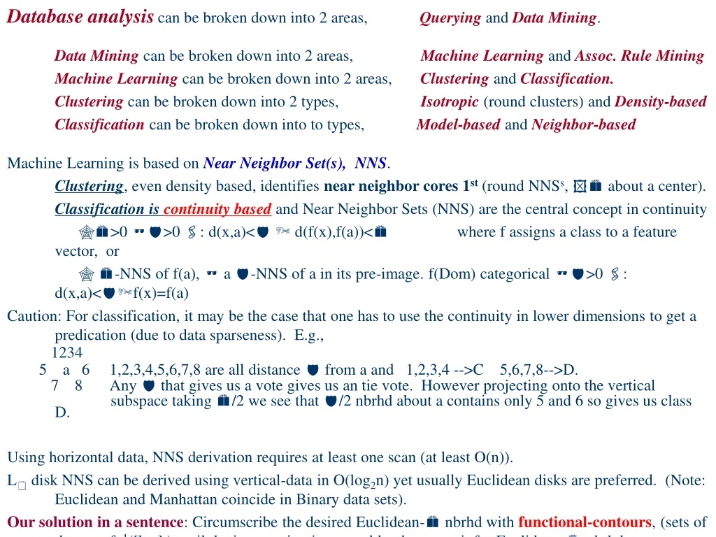 database analysis can be broken down into 2 areas