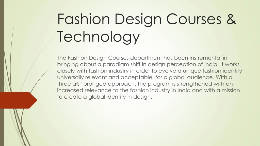 fashion design courses technology