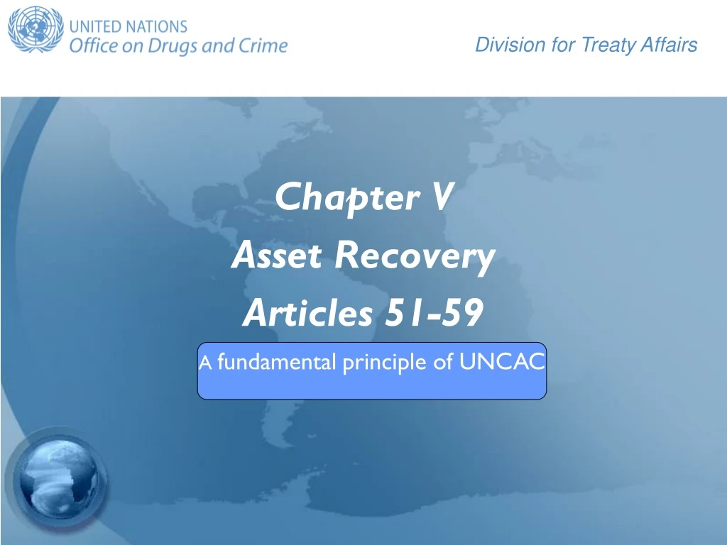 chapter v asset recovery articles 51 59