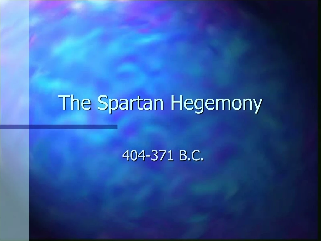 the spartan hegemony