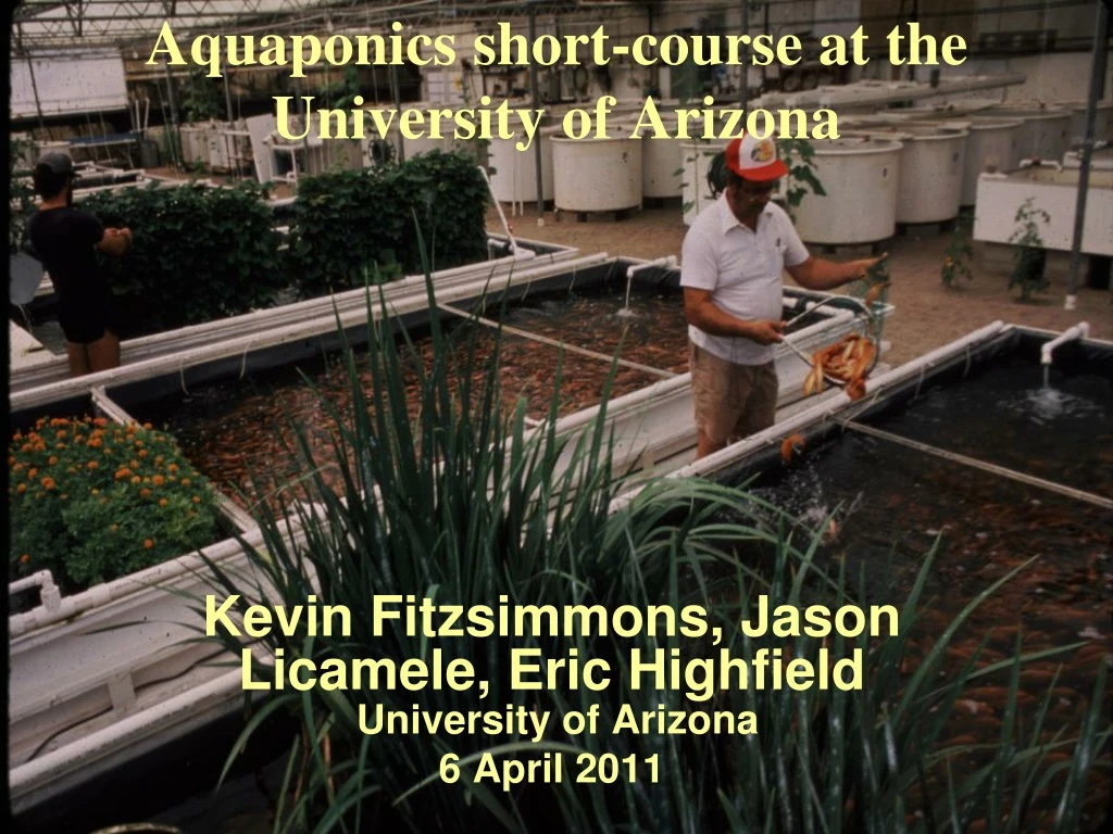 aquaponics short course at the university of arizona