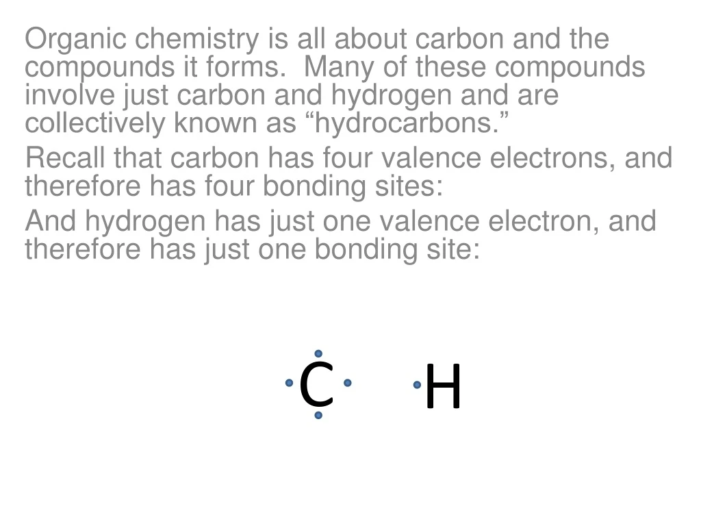 organic chemistry is all about carbon