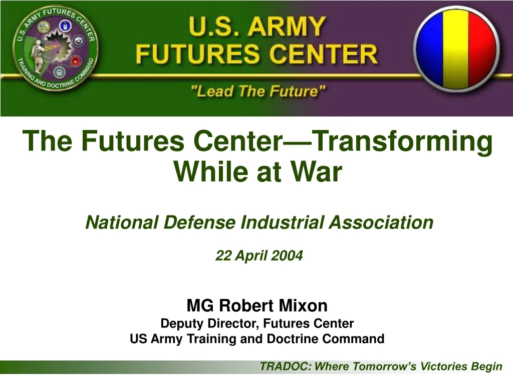 the futures center transforming while at war