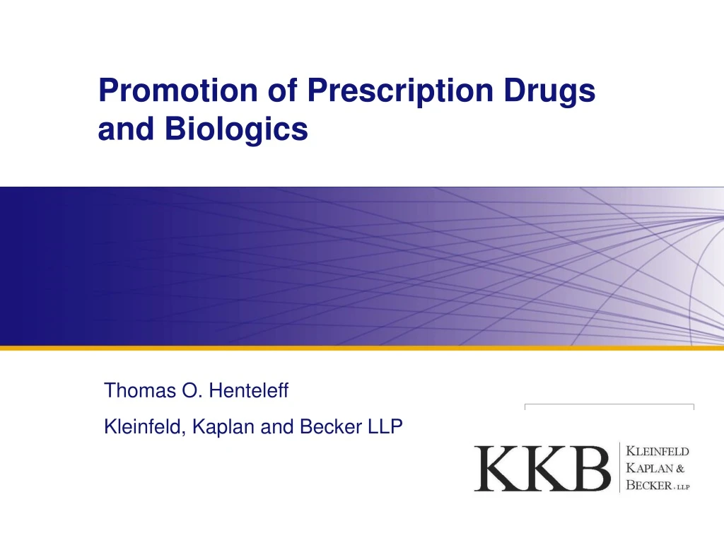 promotion of prescription drugs and biologics