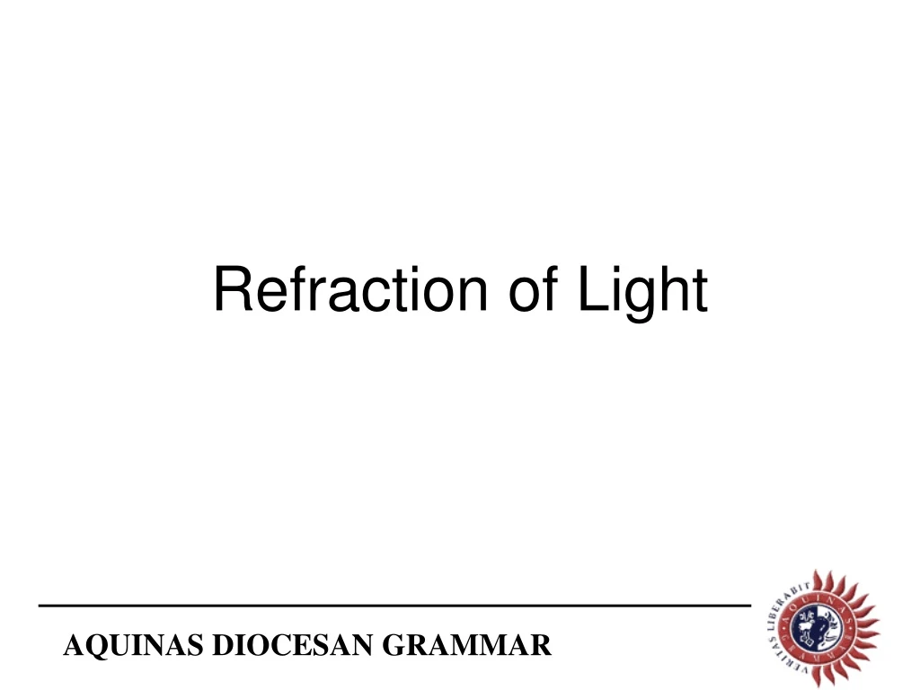 refraction of light