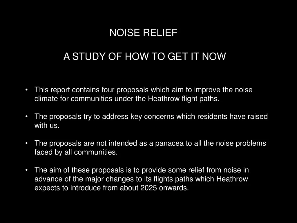 noise relief a study of how to get it now