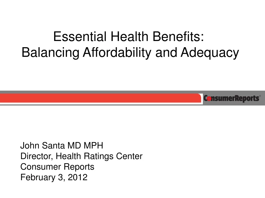 essential health benefits balancing affordability