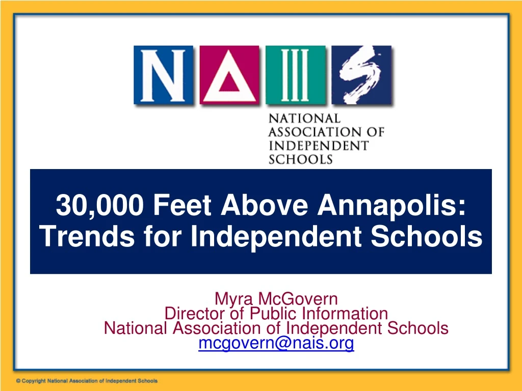 30 000 feet above annapolis trends for independent schools