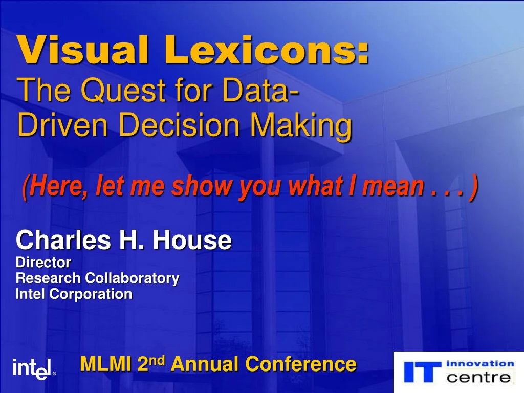 visual lexicons the quest for data driven decision making