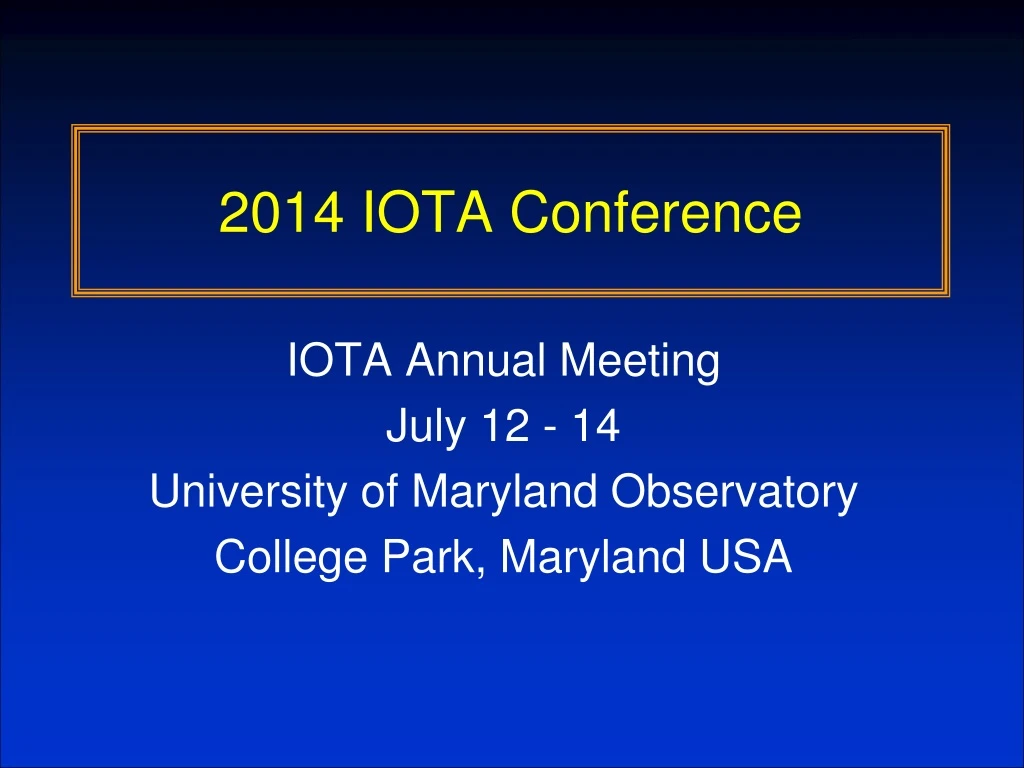 2014 iota conference