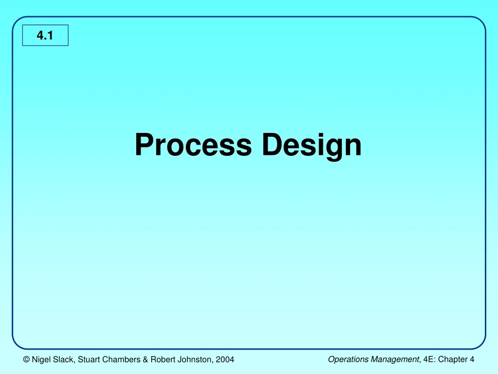 process design