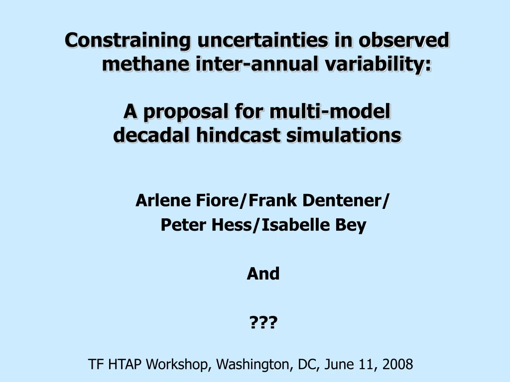 constraining uncertainties in observed methane