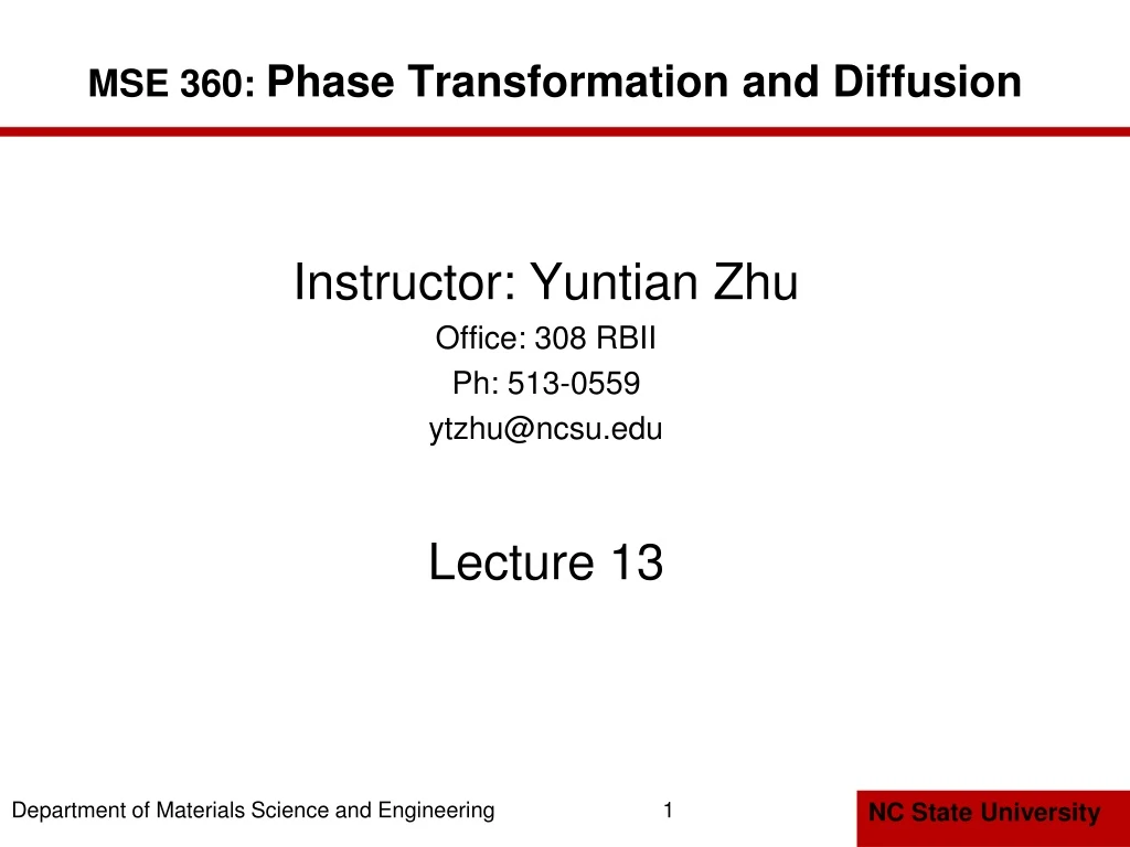 mse 360 phase transformation and diffusion