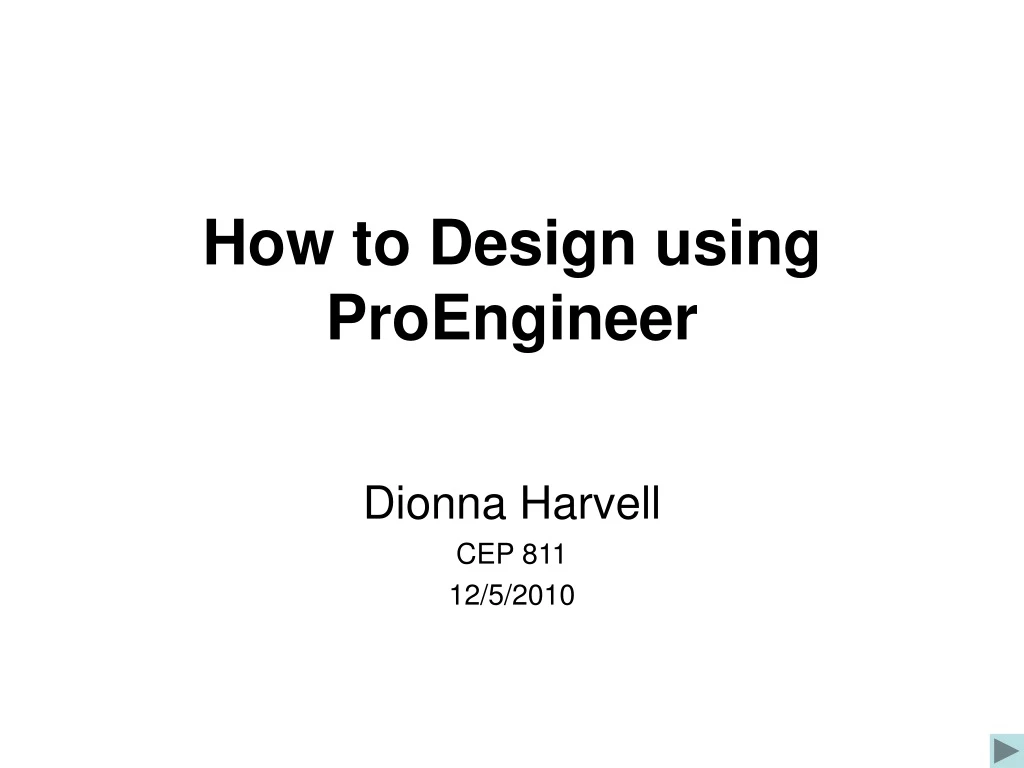 how to design using proengineer