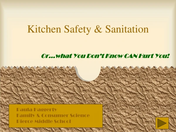 Kitchen Safety &amp; Sanitation