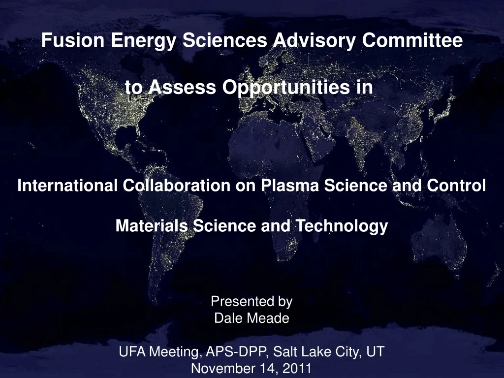 fusion energy sciences advisory committee